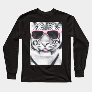Tiger With Glasses Long Sleeve T-Shirt